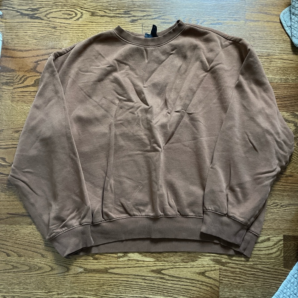 H&M Men's Crewneck Sweater in Brown